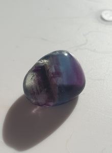 Fluorite - tumbled - cool inclusions - 6grams