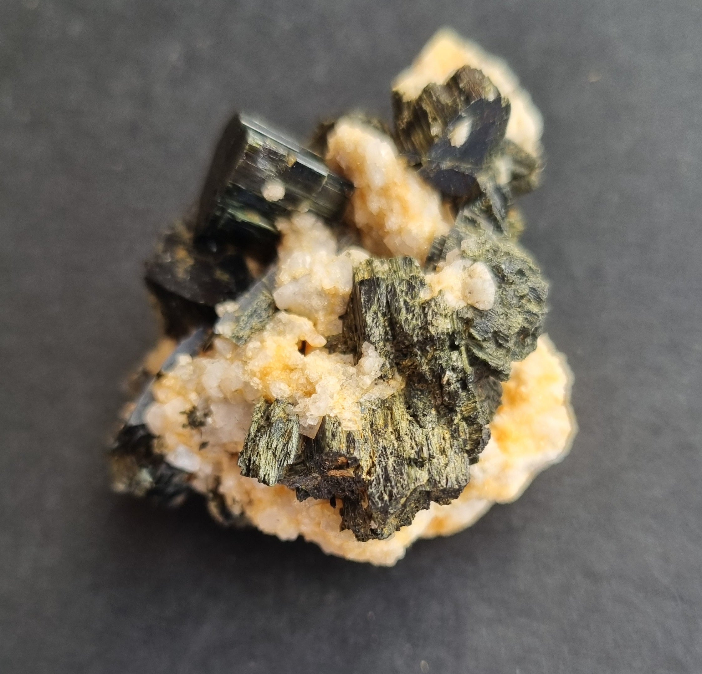 Aegirine  Crystals on albite From Zagi Pakistan - 37grams