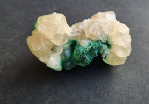 Malachite and calcite - Mashamba West mine DRC Congo - 76grams