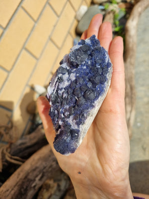 Blue fluorite cluster