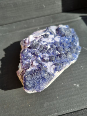 Blue fluorite cluster