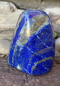 Lapis Lazuli with pyrite - Freeform polished