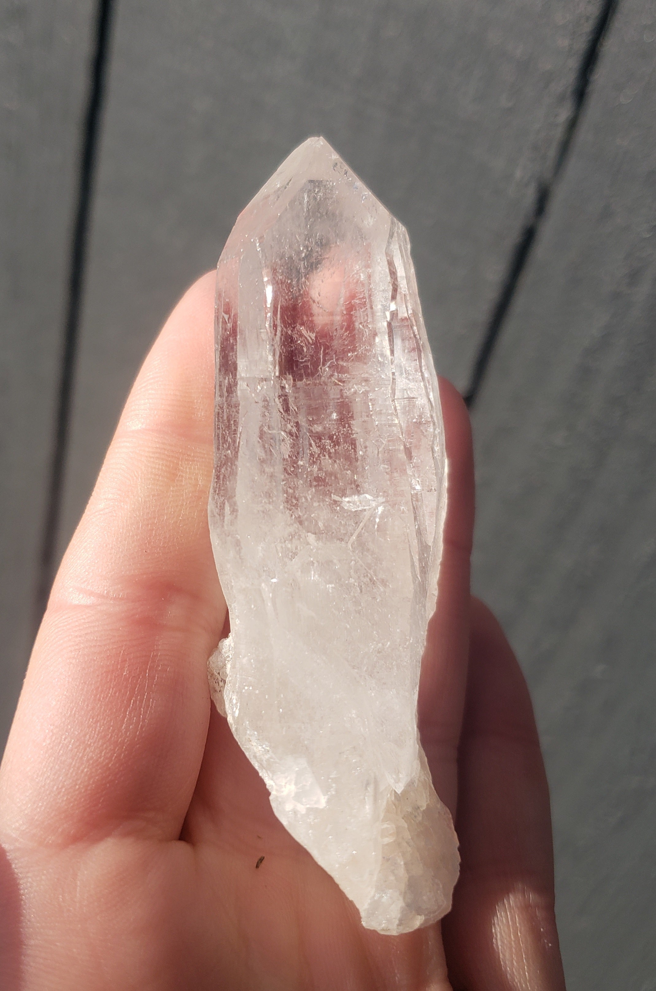 Himalayan ice quartz cathedral point - 52 grams