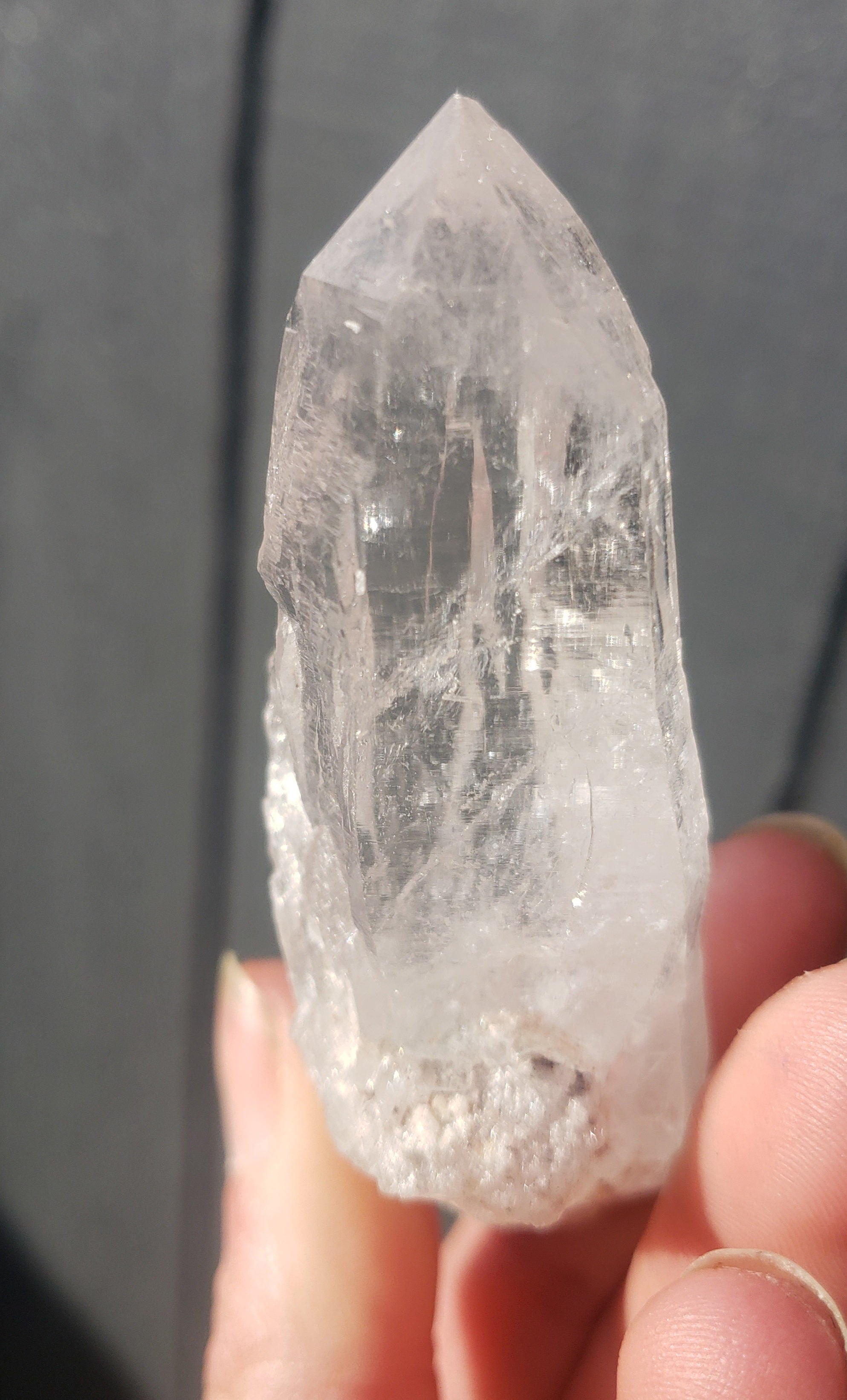 Himalayan ice quartz cathedral point - 52 grams