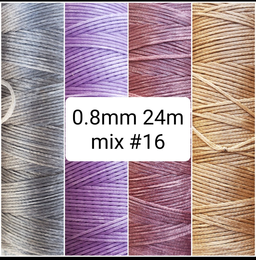 Macrame Cord  sample lot #16 - 0.8mm - 24 meters