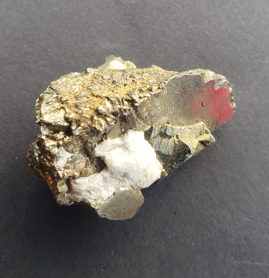 pyrite cluster with a bit of colourful calicopyrite - 16g