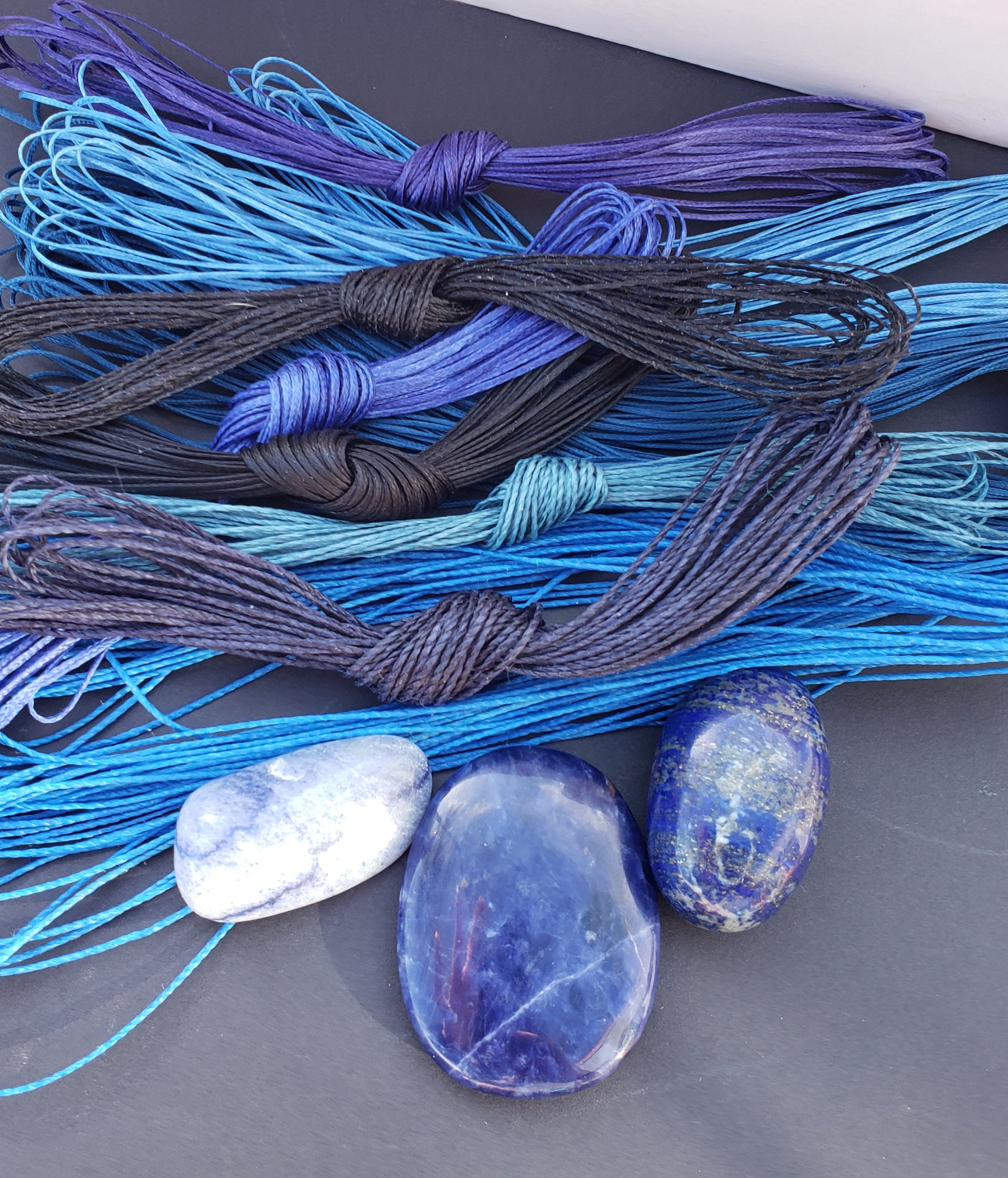 SALE SAMPLE LOT #36 -  110+ meters -  Macramè cord + crystals