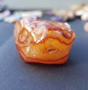 Carnelian Agate - tumbled freeform - 49grams