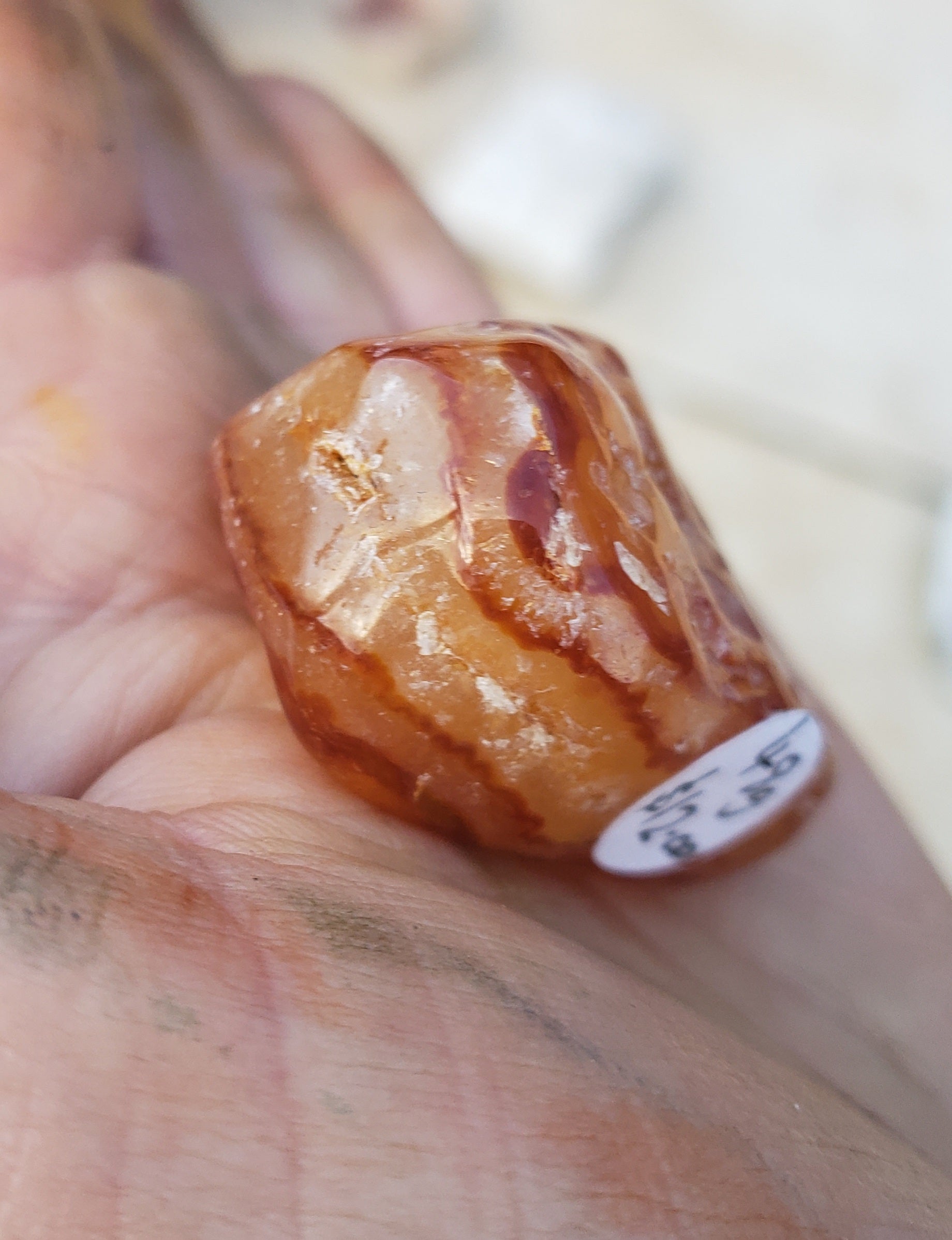 Carnelian Agate - tumbled freeform - 49grams