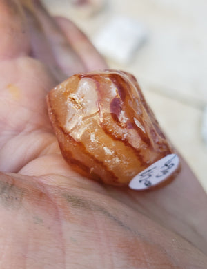 Carnelian Agate - tumbled freeform - 49grams