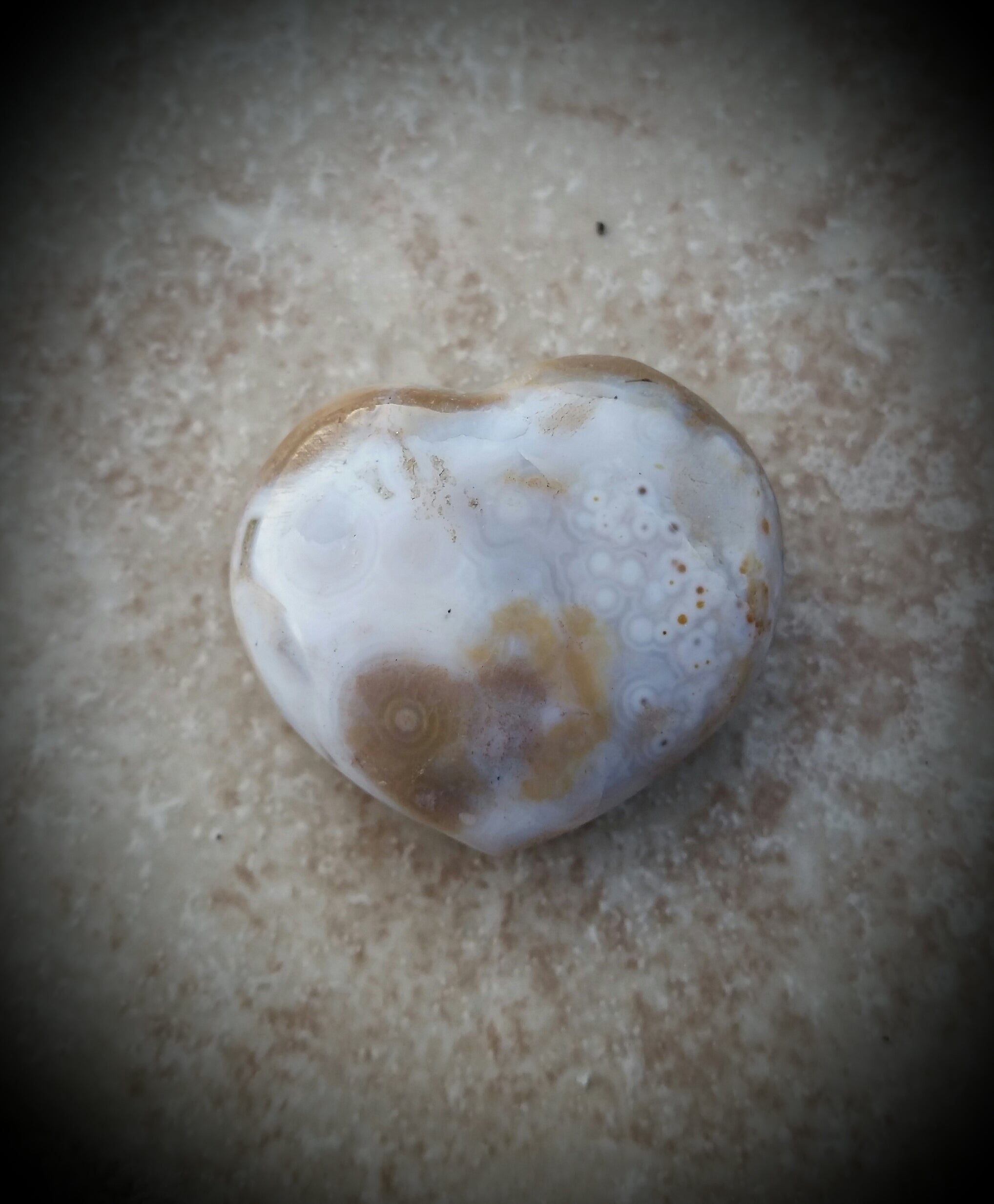 Ocean Jasper  Heart -  14grams