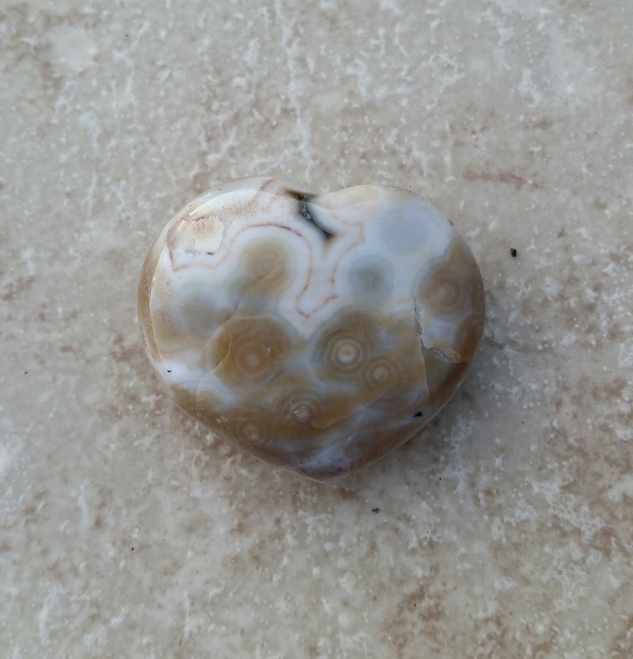 Ocean Jasper  Heart -  14grams