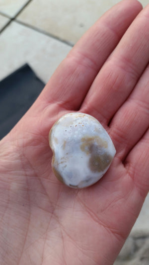 Ocean Jasper  Heart -  14grams