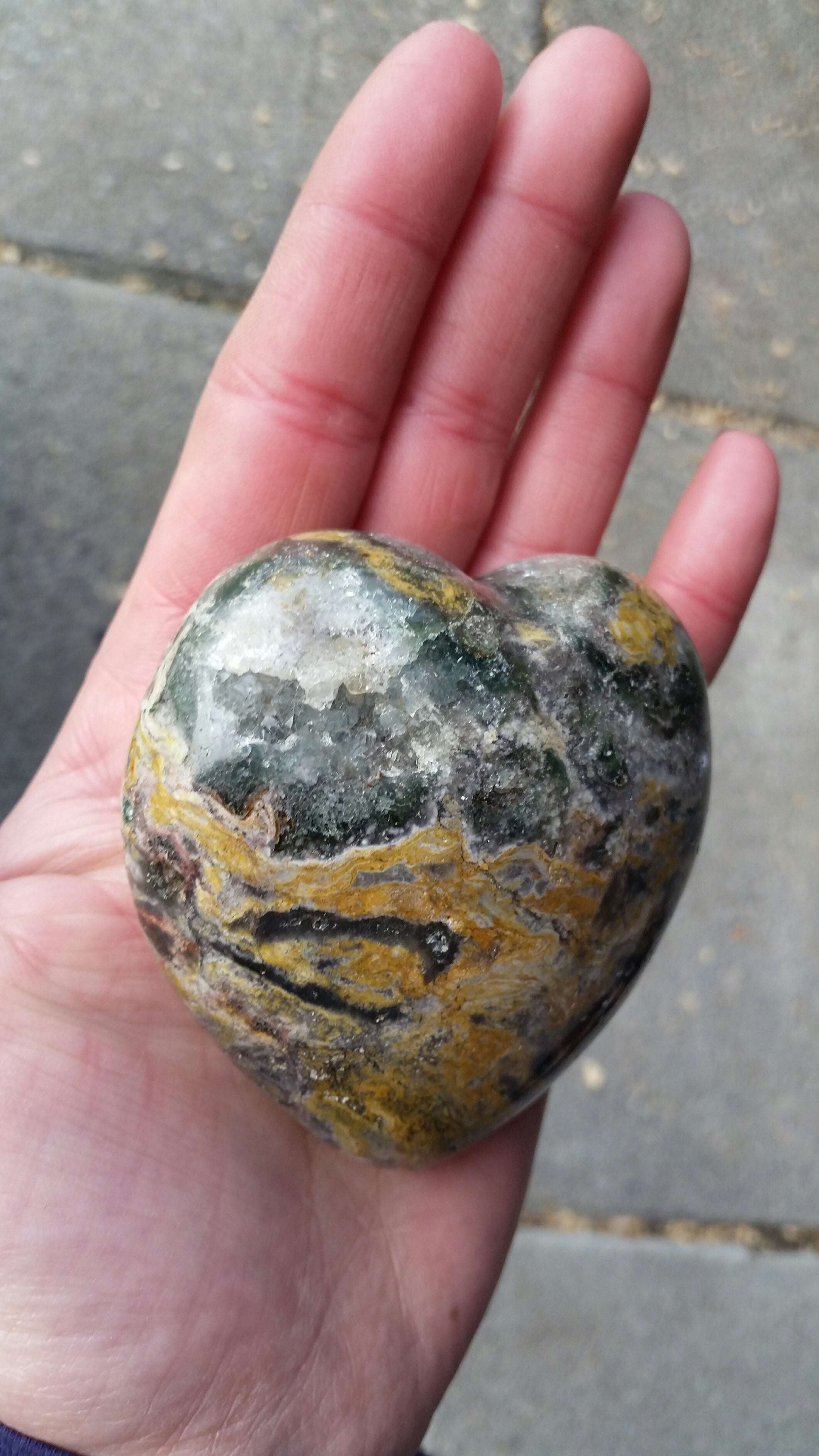 Ocean Jasper  Heart -  218grams