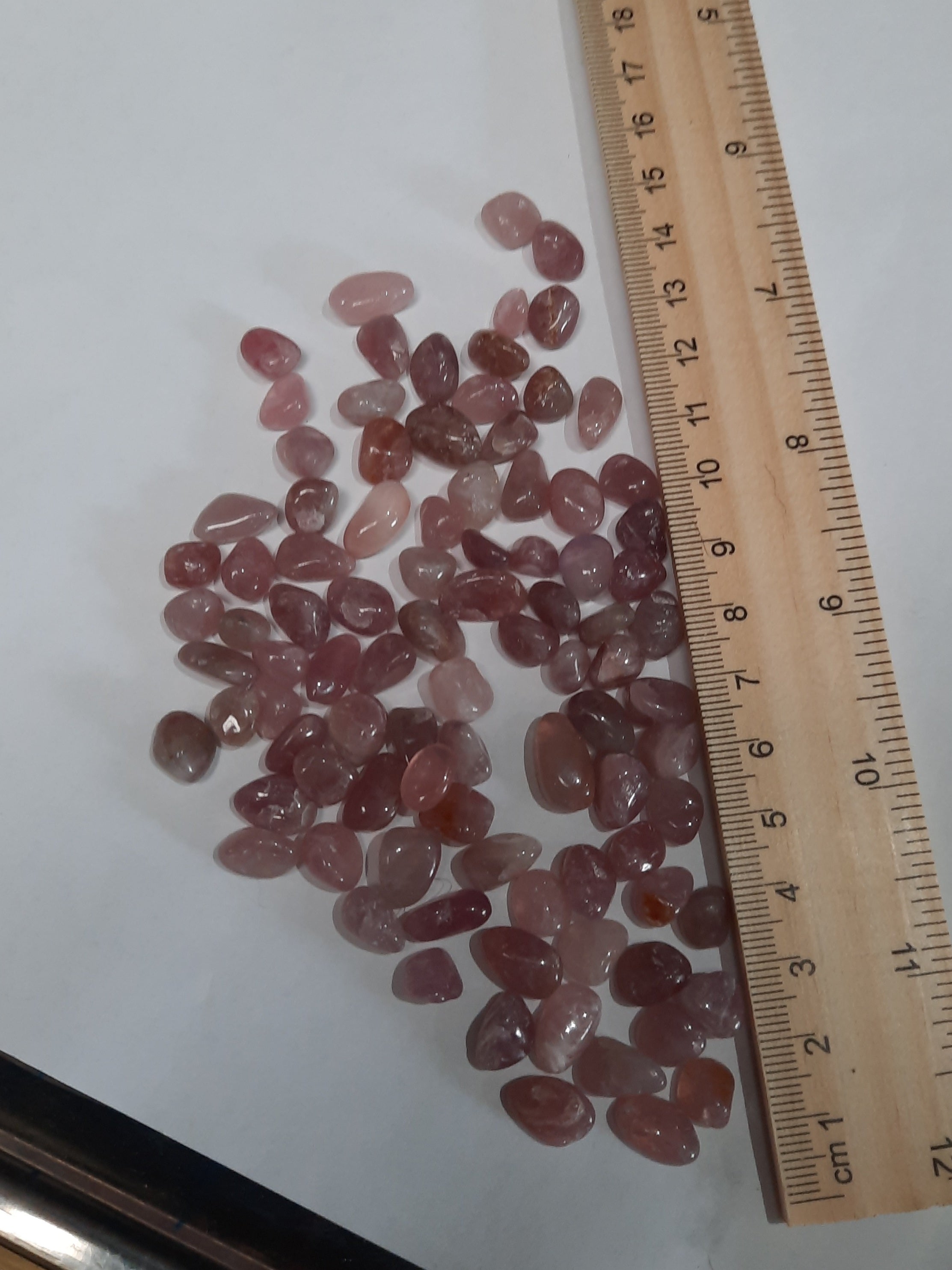 Lilac Rose quartz mini tumble " A grade " gravel chips -50g