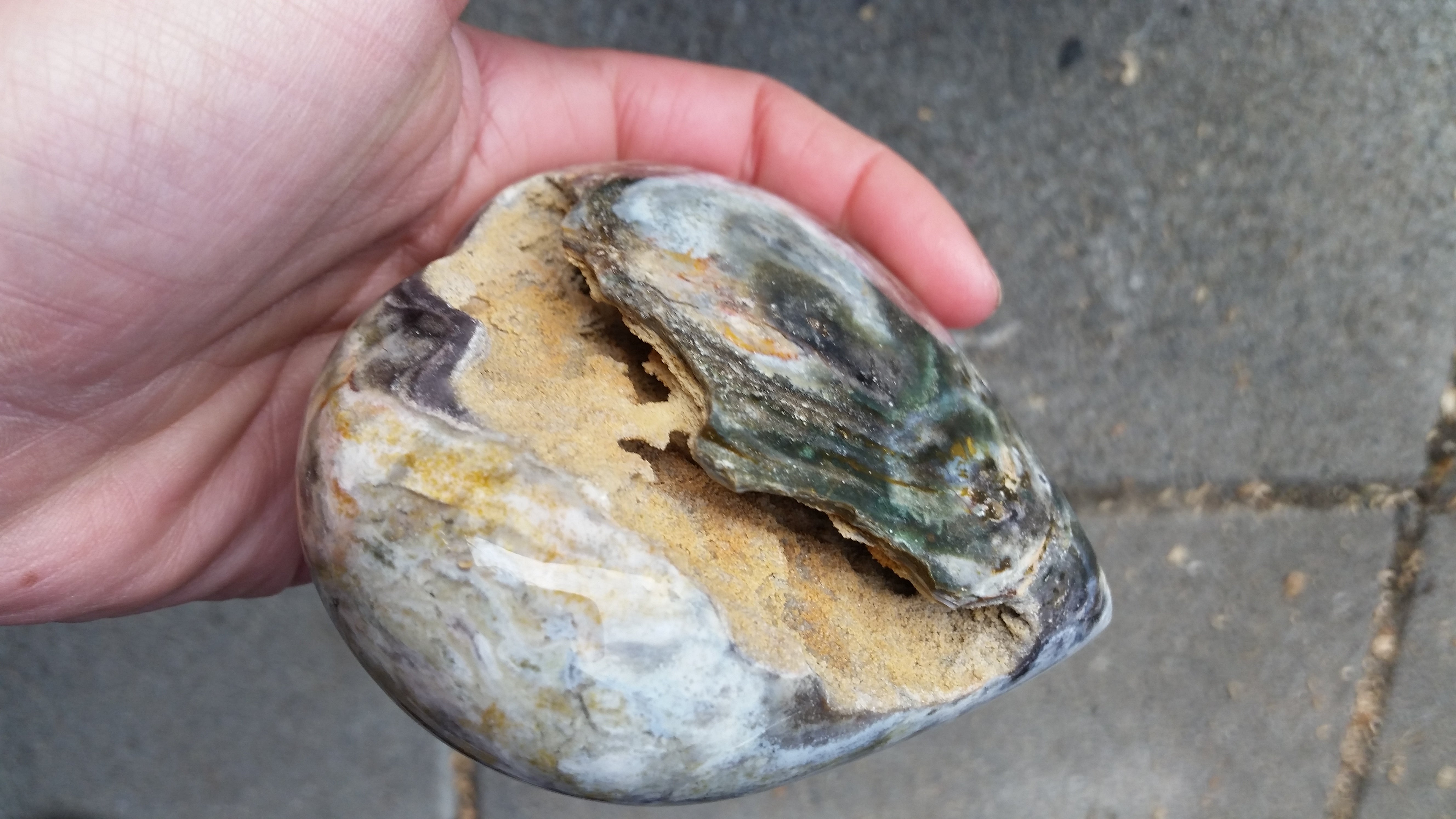 Ocean Jasper "Broken " Heart -  358grams