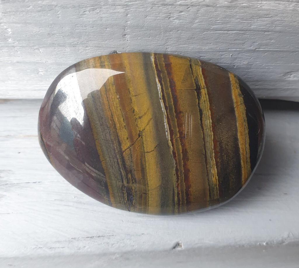 Rainbow tiger iron- flat stone - 36grams