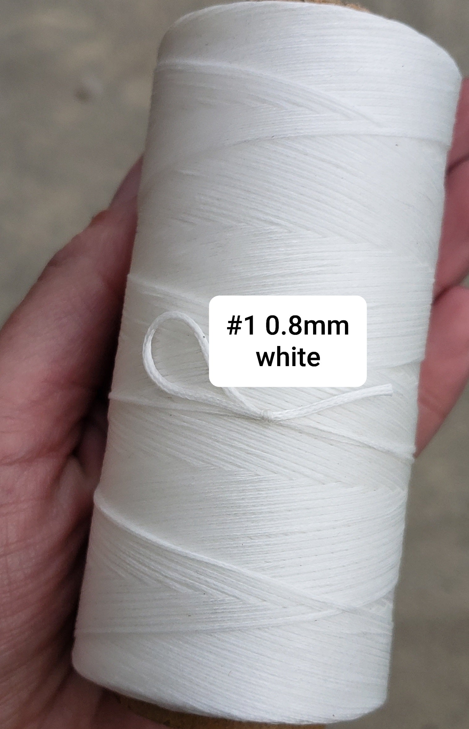 Macramè Cord - Silver gray black white - 24meters of 0.8mm flat waxed polyester s