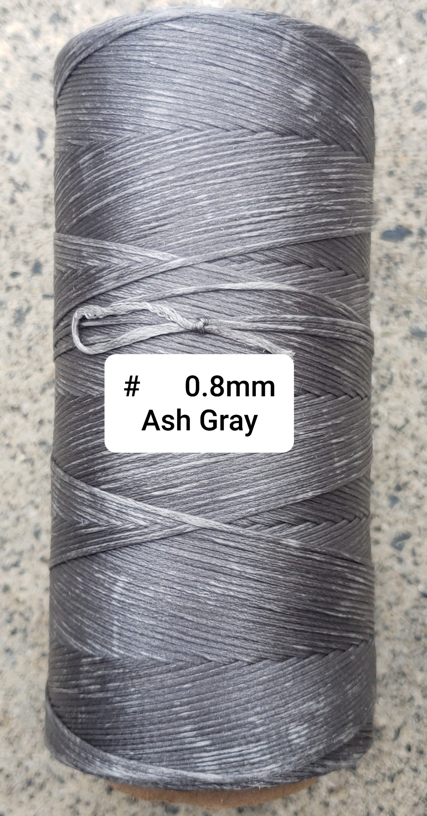 Macramè Cord - Silver gray black white - 24meters of 0.8mm flat waxed polyester s