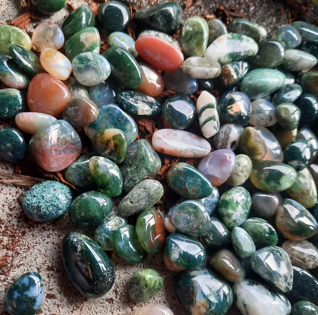 Moss Agate  - Tumbled