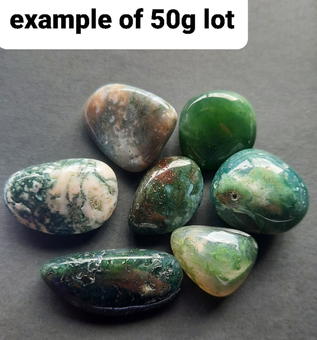 Moss Agate  - Tumbled