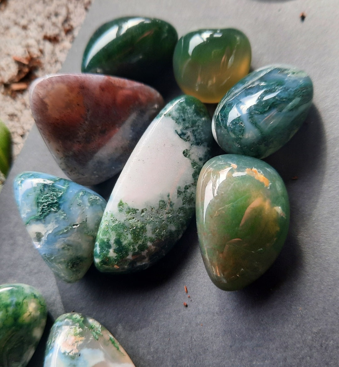 Moss Agate  - Tumbled