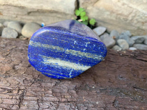 Lapis Lazuli with pyrite - Freeform polished